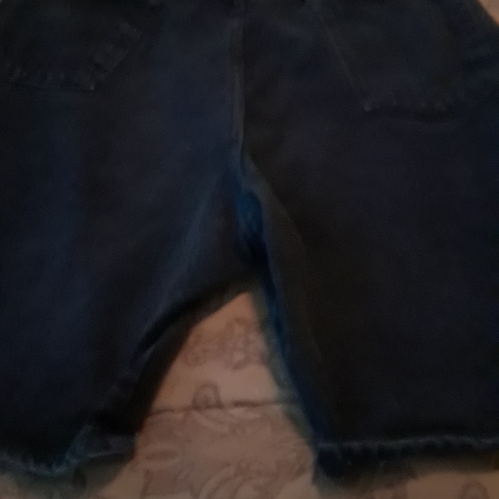 Black jean shorts